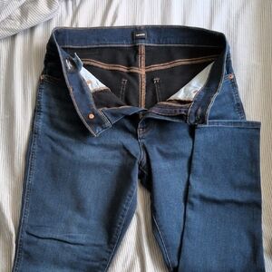 Express Mid wash Cropped Skinny Jeans